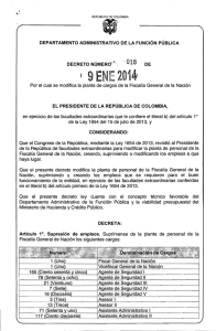 Decreto 018 de 2014 - Fiscalía General de la Nación