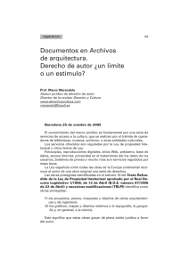 Documentos en Archivos de arquitectura. Derecho de autor ¿un
