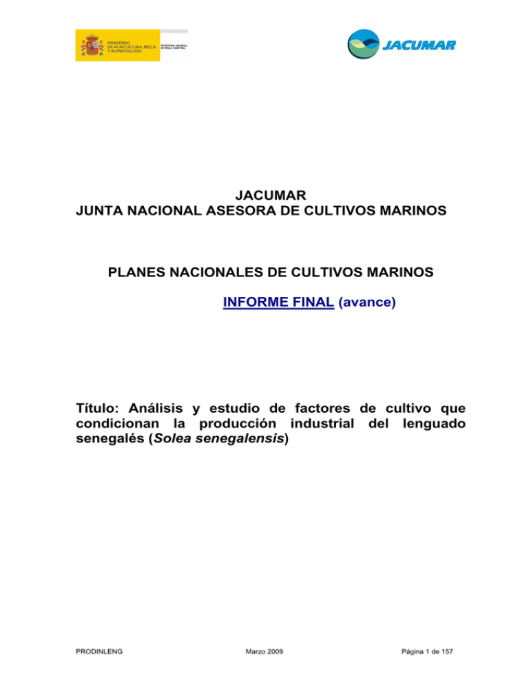 JACUMAR JUNTA NACIONAL ASESORA DE CULTIVOS MARINOS