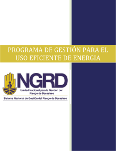 PROGRAMA DE GESTIÓN PARA EL USO EFICIENTE DE ENERGIA