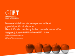 Nuevas iniciativas de transparencia fiscal y participación