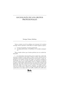 Sociología de los grupos profesionales. Gómez Arboleya, Enrique