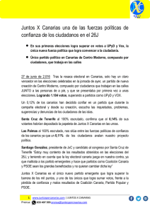 Juntos X Canarias una de las fuerzas políticas de confianza de los