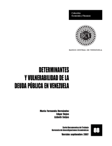 determinantes y vulnerabilidad de la deuda pública en venezuela