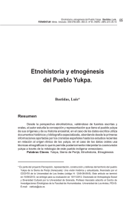 etnohistoria y etnogénesis del pueblo yukpa.