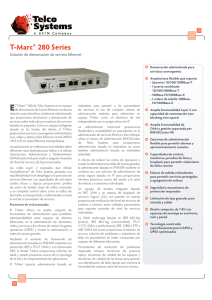 T-Marc® 280 Series - TELCO SUPPORT