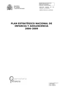 Plan Estratégico Nacional de Infancia y Adolescencia 2006-2009