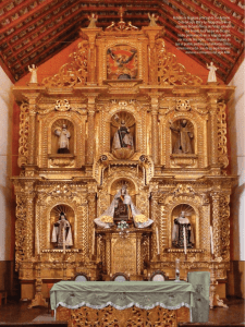 Retablo de la iglesia principal de San Antonio. Data del siglo XVII y
