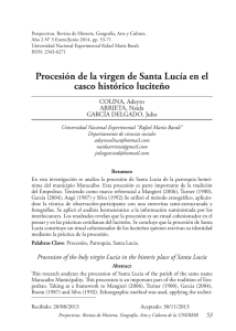 Procesión de la virgen de Santa Lucía en el casco histórico luciteño