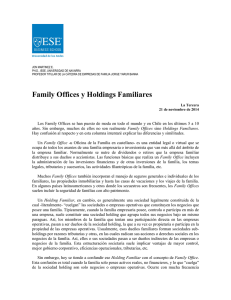 Family Offices y Holdings Familiares