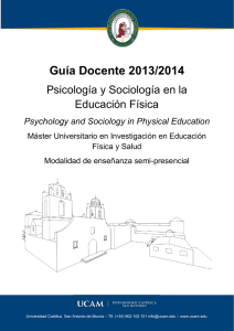 Psicología y Sociología en la Educación Física