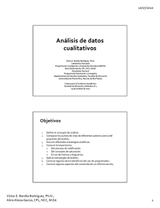 Analisis de datos cualitativos - Centro para la Excelencia Académica