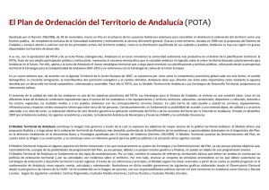 El Plan de Ordenación del Territorio de Andalucía (POTA)