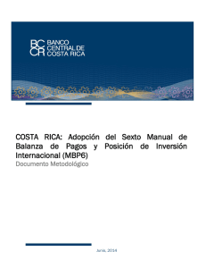 Documento metodologico MBP6 - Banco Central de Costa Rica