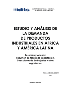 ESTUDIO Y ANÁLISIS DE LA DEMANDA DE PRODUCTOS