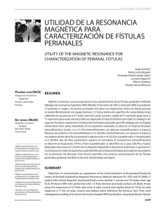 Utilidad de la ResonanCia magnétiCa paRa CaRaCteRizaCión de