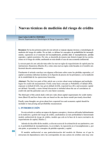 Nuevas técnicas de medición del riesgo de crédito