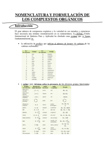 11-Nomenclatura y formulaci\363n de los compuestos org