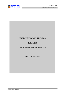 ESPECIFICACIÓN TÉCNICA E.T.01.20/0 PÉRTIGAS