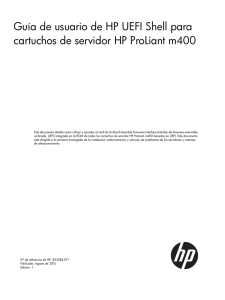 Guía de usuario de HP UEFI Shell para cartuchos de servidor HP