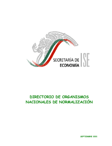 directorio de organismos nacionales de normalización