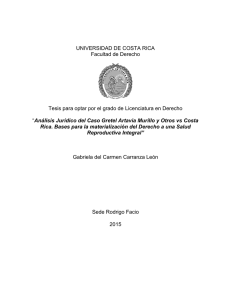UNIVERSIDAD DE COSTA RICA Facultad de Derecho Tesis para