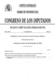 19 de diciembre de 2011 - Congreso de los Diputados