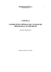 CARTILLA CONDICIONES MÍNIMAS DE CALIDAD DE