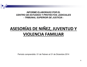 INFORME ASESORÍAS DE NIÑEZ, JUVENTUD Y VIOLENCIA