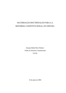 materiales doctrinales para la reforma constitucional en españa