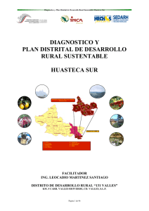 Diagnostico y Plan Distrital de Desarrollo Rural Sustentable