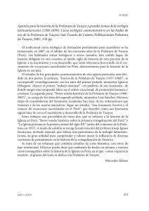 Apuntes para la historia de la Prelatura de Yauyos y grandes temas