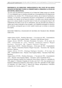 preferencia de derechos. improcedencia del pago de salarios