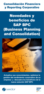 Novedades y beneficios de SAP BPC (Business Planning and