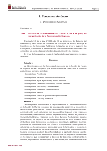 Decreto de la Presidencia n.º 18/2015, de 4 de julio