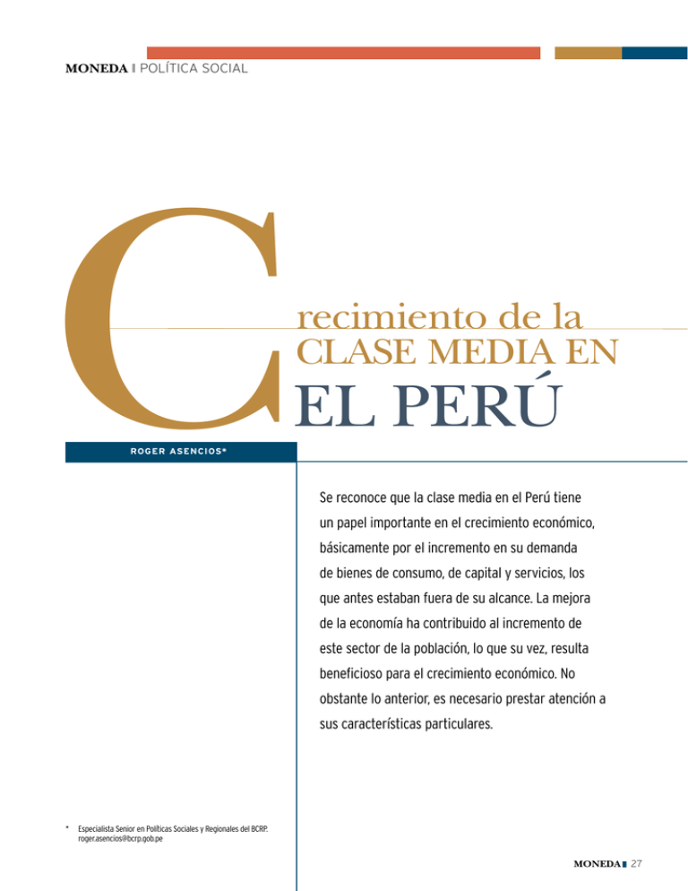 Crecimiento De La Clase Media En El Perú