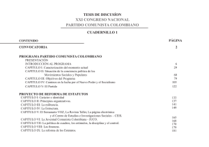 xxi congreso nacional partido comunista colombiano