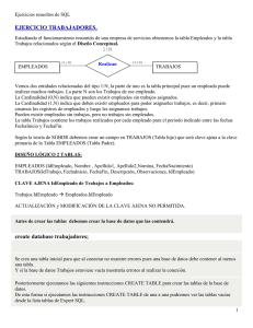 EJERCICIOS SOBRE SQL SERVER 2000