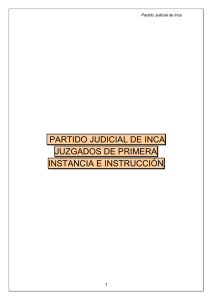 PARTIDO JUDICIAL DE INCA JUZGADOS DE PRIMERA