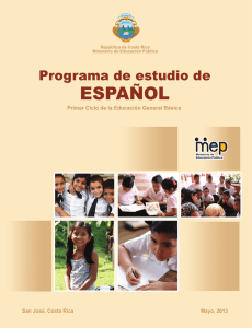ESPAÑOL - Ministerio de Educación Pública