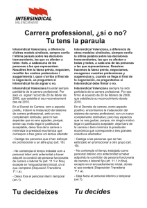 Carrera professional - STAS | Intersindical Valenciana
