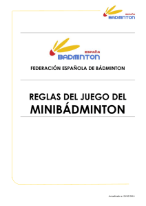 minibádminton - Federación Española de Bádminton