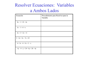 Resolver Ecuaciones: Variables a Ambos Lados