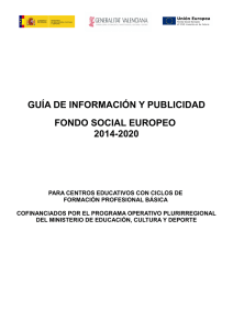 GUÍA DE INFORMACIÓN Y PUBLICIDAD FONDO SOCIAL