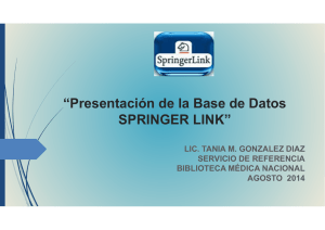 Presentación de la Base de Datos SPRINGER LINK