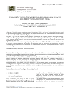 innovación tecnológica forestal, desarrollos y desafios científico