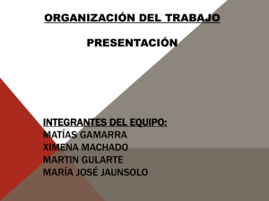 organización del trabajo presentación integrantes del equipo