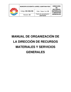 manual de organización de la dirección de recursos materiales y