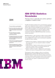 IBM SPSS Statistics: Novedades