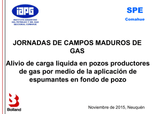 Alivio de carga liquida en pozos productores de gas por medio de la